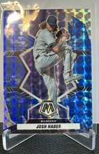 2022 Panini Mosaic Blue Camo Prizm Josh Hader #18 Milwaukee Brewers