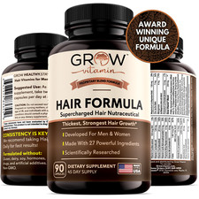 Hair Growth Supplement for Men - Grow Hair, Stop Hair Loss  Regrow Hair, Beard