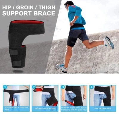 Hip Brace - Compression Groin Support Wrap for Sciatica Pain Relief Thigh L+R AU - Picture 3 of 15