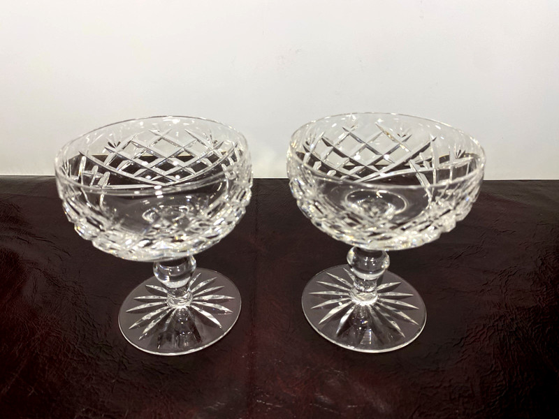Waterford Crystal Champagne Glasses 4.25''  Lot 2pcs
