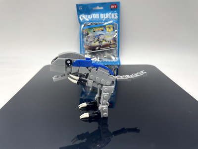 Dinosaur Transformers Building Blocks Toy Velociraptor DIY Block Kid Gift 65 PCS