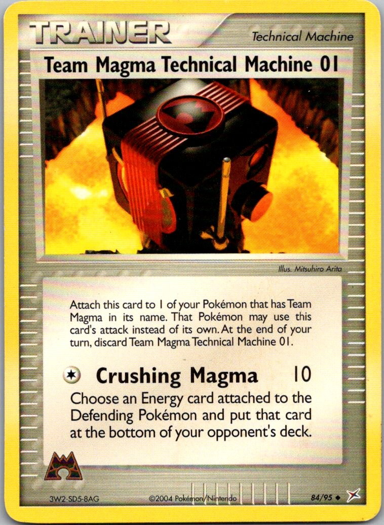 Team Magma Technical Machine 01 Uncommon Team Magma vs Team Aqua 84/95 LP