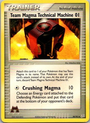 Team Magma Technical Machine 01 Uncommon Team Magma vs Team Aqua 84/95 LP