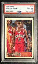 1996 Topps NBA: Allen Iverson Rookie Card (RC) #171 - PSA GEM MT 10. rookie card picture