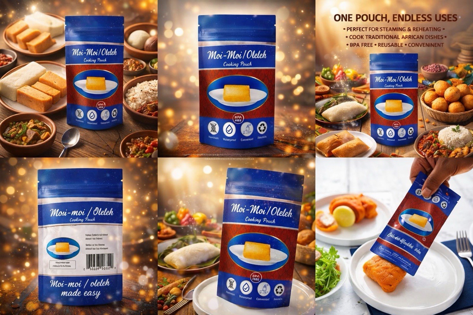 Moi Moi Cooking Pouch Pack of 100, Ideal for Moi Moi /Moin Moin (Bean Cake)