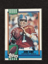 Ultra Rare 1990 Topps - John Elway #37 Errors Front And Back 1 Of A Kind