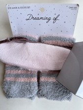 Dreaming Of Bears Women's Eye Mask And Sock Set One Size new
