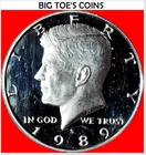 1989-S CLAD PROOF KENNEDY HALF DOLLAR, VERY BEAUTIFUL PROOF COIN FAST SHIPPING!!