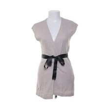 H&M, Weste, Größe: XS, Beige/Schwarz, Angora/Polyamid/Wolle, Feinstrick #pbB