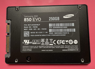 250GB SSD 2.5'' SATA III SAMSUNG 850 EVO MZ-75E250 Solid State Drive Tested Good