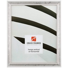 Craig Frames 314WH Ornate White Silver Picture Frame 16x20 Inch