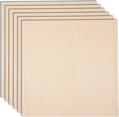 Bass planks 12''x12''x1/8'', 3mm thick basswood (12'' x 12'' - 1/8'' - 48 packs)。