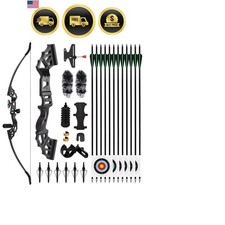 Archery Bow Set Recurve Bow 40lbs Take Down Adult Right Hand Outdoor Practice