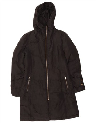 Calvin Klein wattierter Damenmantel mit Kapuze UK 10 Small schwarz Polyester CQ11