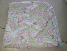 Pottery Barn Kids "Blue w/ Butterflies  Pink Flowers" Twin Duvet