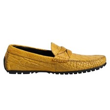 DOLCE & GABBANA Shoes Yellow Exotic Leather Loafers Slip On EU41 / US8 2690usd