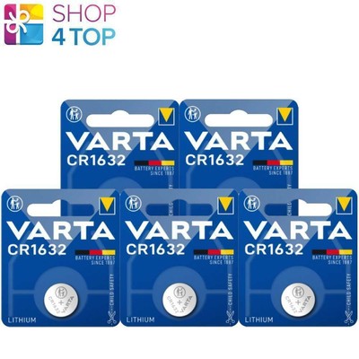 5 Varta Cr1632 Lithium Button Cell Batteries 3V 140 Mah No Mercury 2032 1Pc New