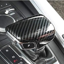 Sport Style Carbon Fiber Print Gear Shift Knob Cover Trim For A4 B9 A5 Q5 Q7 S4