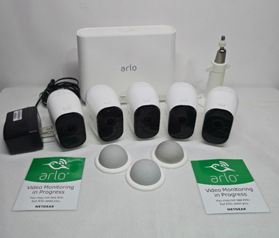 NetGear Arlo Pro VMB4000 Wireless Security w/ 5 - VMC4030 Cameras (No Batteries)