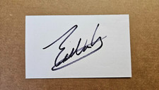 EDDIE VAN HALEN SIGNED  3x5 INDEX CARD AUTOGRAPH