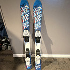 K2 Indy All-Mountain 88cm Unisex Kids Skis w Bindings Blue White Red