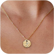Small Cross Necklace for Women Dainty 14K Gold Silver Plated Cross Pendant Neckl