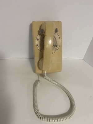 Bell System Beige Rotary Wall Phone Has Some Discoloring. See Photos Not Tested 