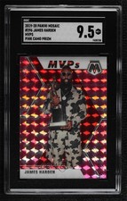 2019-20 Panini Mosaic MVPs Pink Camo Prizm James Harden #296 SGC 9.5 Mint+ 0i76