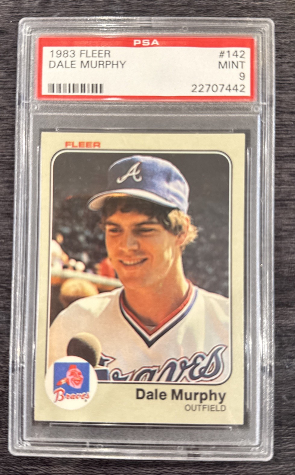 1983 Fleer 142 Dale Murphy - PSA 9 MINT