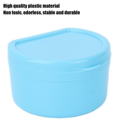 Portable Dental Retainer Box False Teeth Storage Box mit Korbnetz Container