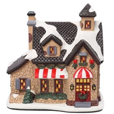 Animated Christmas Light Up Village Building Tabletop Decor