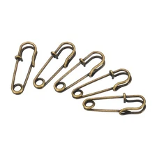 20 x Safety Pins 1.06 Inch Large Metal Sewing Pins Bronze Tone