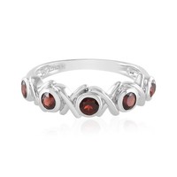 Cavill Granat Ring 0,69Ct Silber 925 Platin Damen Rund Schliff Schmuck