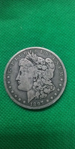 1897 Morgan Silver Dollar New Orleans Mint Circulated $1 Coin 0.9 Fineness