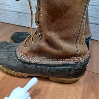 Vintage LL Bean Boots Men 8N Narrow Made USA High Top Duck  display picture 3
