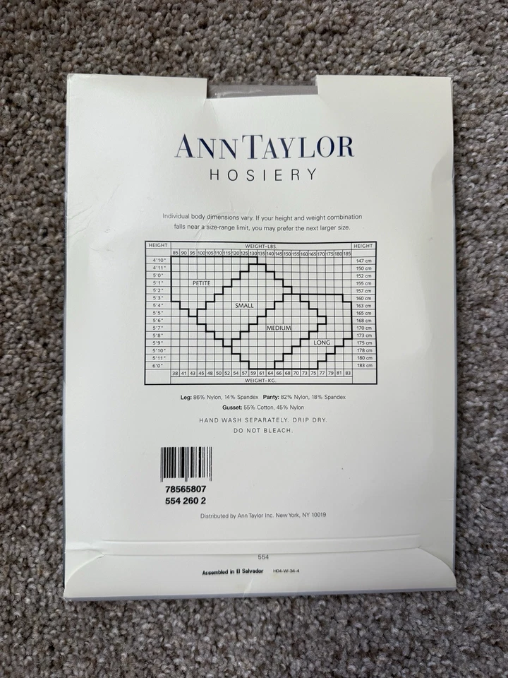 MEDIAS ANN TAYLOR ~ TAPA DE CONTROL TRANSPARENTE ~ TALLA PEQUEÑA ~ MASILLA ~ NUEVAS ~ PEQUEÑAS Foto 3 de 4