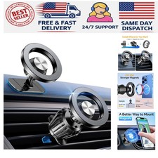 Strongest Magnet Phone Holder for Car with 360 Viewing Angle - MagSafe Ready