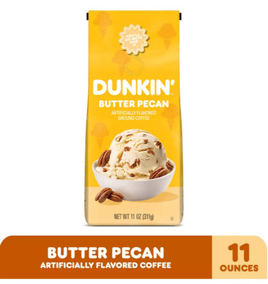 Limit NIB 11oz Dunkin' Butter Pecan Ground Coffee Gourmet Father Treat Brew Gift