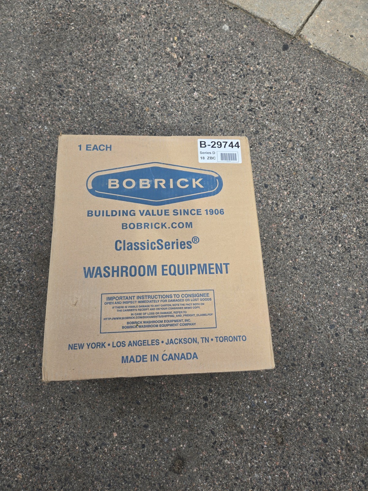 New Bobrick Satin B-29744 Automatic Semi-Recessed Roll Towel Dispenser 29744