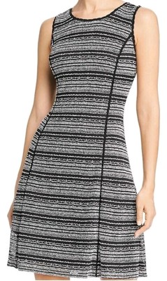 KARL LAGERFELD PARIS Sleeveless Striped Crochet Dress size 8 