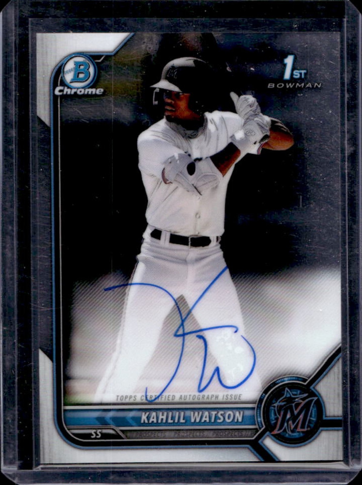 2022 Bowman Kahlil Watson Chrome Auto 1st #CPA-KW Marlins