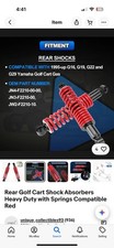 Rear Golf Cart Shock Absorbers Heavy Duty with Springs Compatible Red