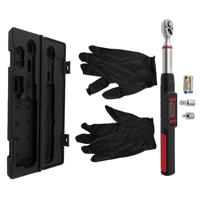3/8'' Digital Torque Wrench Set 5-50Nm LED Screen Auto Shut-Off Ratchet Tool