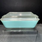 VINTAGE PYREX REFRIGERATOR DISH TURQUOISE #503 WITH LID 1 and 1/2 QUART NO CHIPS