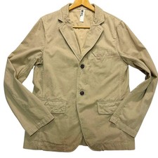 MARGARET HOWELL MHL. Cotton Linen Wool Tailored Jacket Beige L Made In Japan