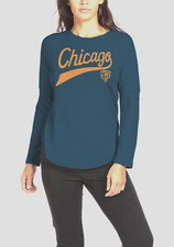 Junk Food Womens NFL Chicago Bears Soft Thermal Long Sleeve Shirt New XXS-2XL