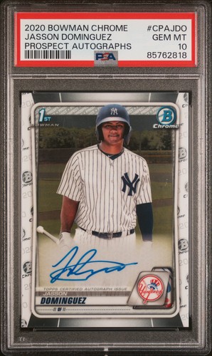 Jasson Dominguez [Auto] #CPAJDO 2020 Bowman Chrome Prospects Autograph card