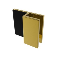 Brixwell Polished Brass Square Door Stop, 1/2" Glass, 2" High, Durable Brass