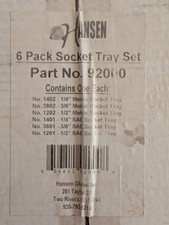 Hansen Global 92000 Sae Metric Socket Storage Trays 6 Pcs Set Organizer Tray Hansen Global 92000 Sae Metric Socket Storage Trays 6 Pcs Set Organizer Tray