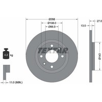 2X Textar 92089103 Bremsscheibe FüR Peugeot Citroen Berlingo C3 C Elysee C2 301